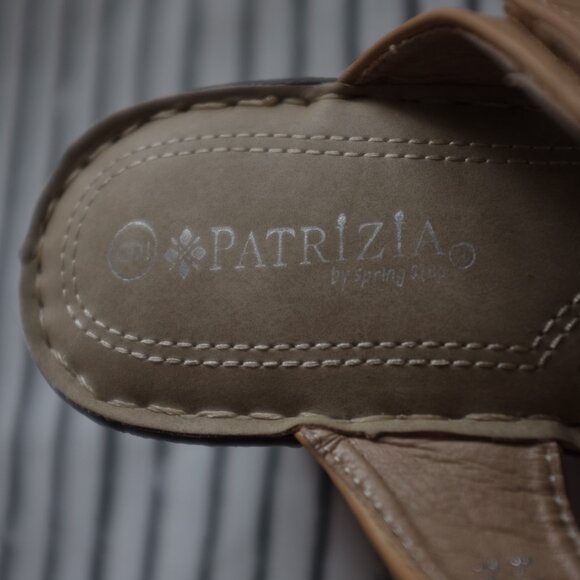 COPY - Patritzia By Spring Step Brown Tan Braided Wedge Sandal size 6 - Picture 7 of 11